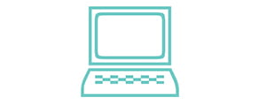 Teal Computer Icon