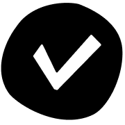 Icon of a check mark in a circle.