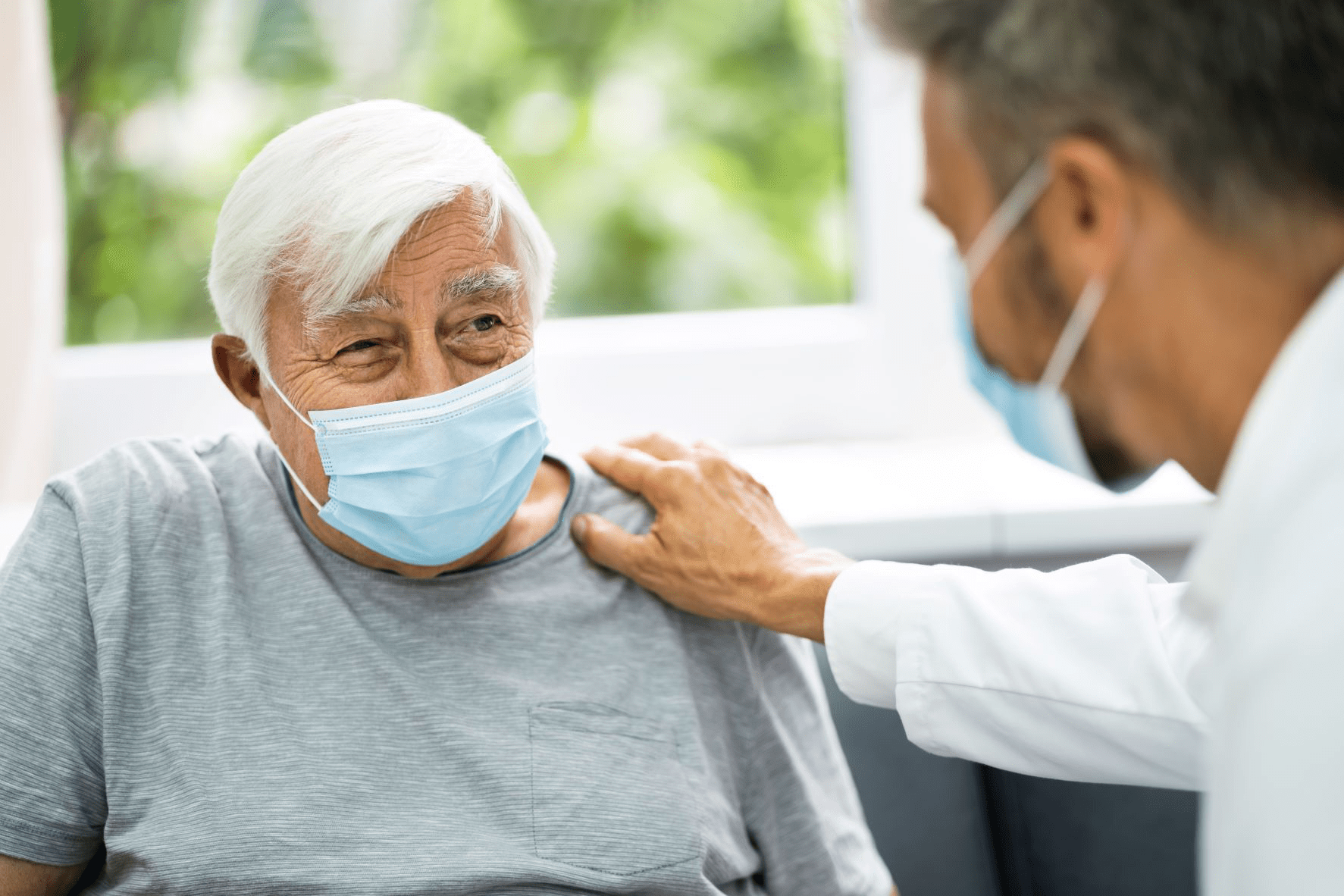 doctor and patient with mask