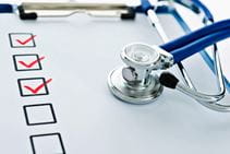 Stethoscope and checklist