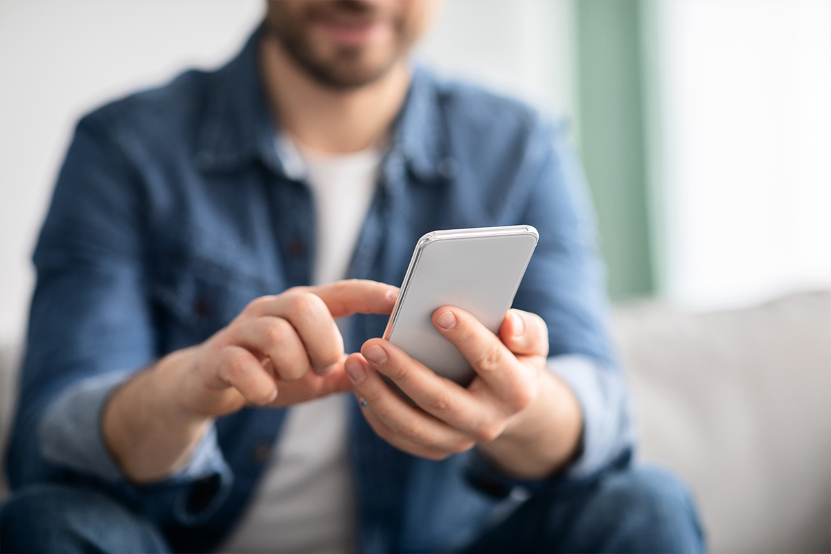 person holding phone